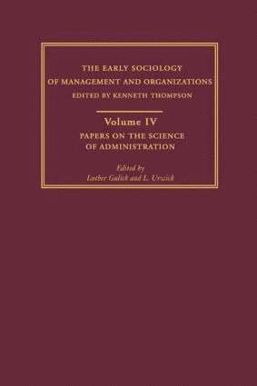 bokomslag Papers on the Science of Administration