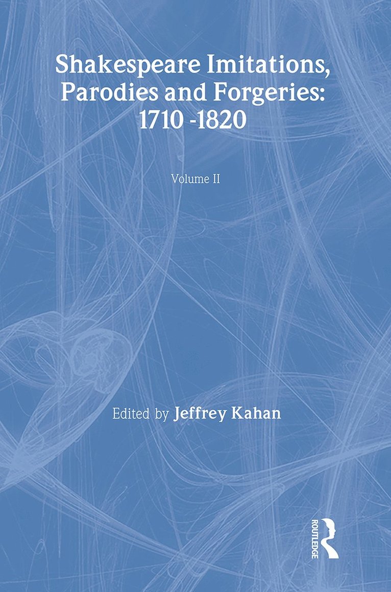Jeffrey Kahan - Shakespeare Imitations Vol 2, Inbunden