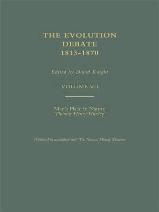 Thomas Henry Huxley - Man's Place in Nature, 1863, Inbunden