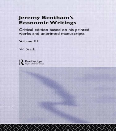 bokomslag Jeremy Bentham's Economic Writings