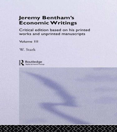 bokomslag Jeremy Bentham's Economic Writings