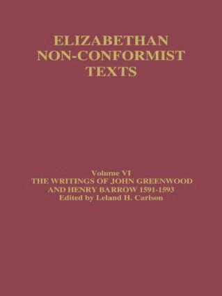 John Greenwood - Writings of John Greenwood and Henry Barrow 1591-1593, Inbunden