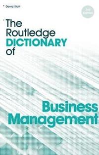 bokomslag The Routledge Dictionary of Business Management