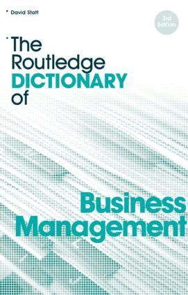 David A. Statt - Routledge Dictionary of Business Management, Häftad