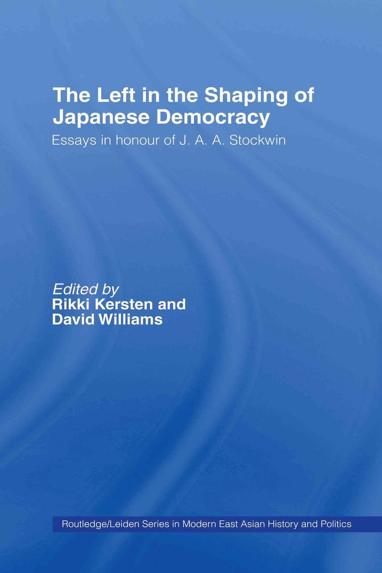 Left in the Shaping of Japanese Democracy