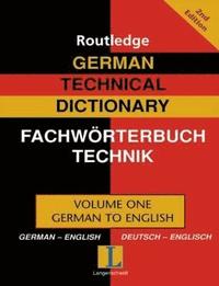 bokomslag German Technical Dictionary (Volume 1)