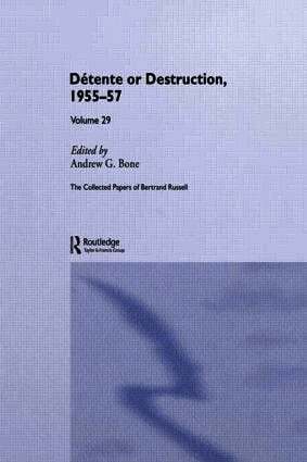 Collected Papers of Bertrand Russell Volume 29