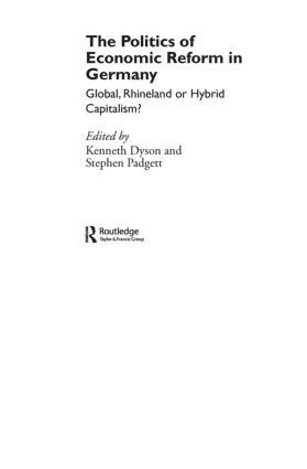 Kenneth Dyson, Stephen Padgett - Politics of Economic Reform in Germany, Inbunden