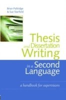 bokomslag Thesis and Dissertation Writing in a Second Language