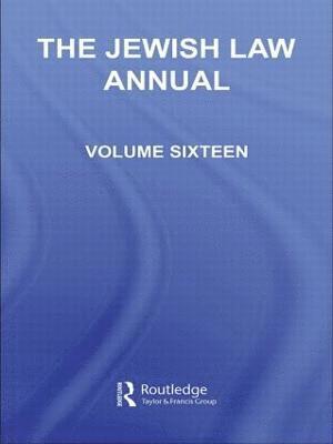 bokomslag The Jewish Law Annual Volume 16