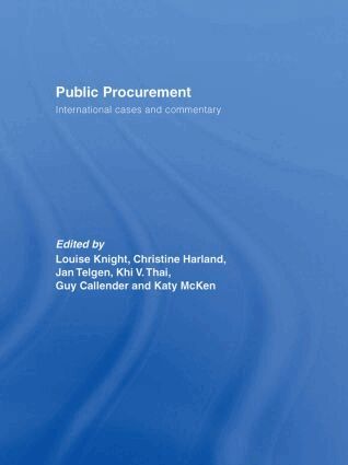 Louise Knight, Christine Harland, Jan Telgen, Khi V. Thai, Guy Callender, Katy McKen - Public Procurement, Inbunden