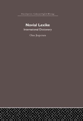 Otto Jespersen - Novial Lexike, Inbunden