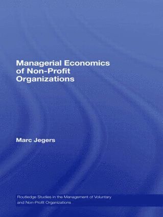 bokomslag Managerial Economics of Non-Profit Organizations