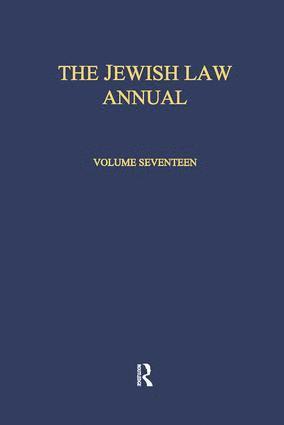Jewish Law Annual Volume 17 1