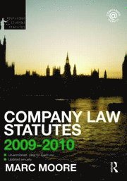 Cracknell Dougl, Marc Moore - Company Law Statutes 2009-2010, Häftad
