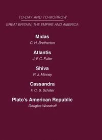 bokomslag Today and Tomorrow Volume 19 Great Britain, The Empire and America