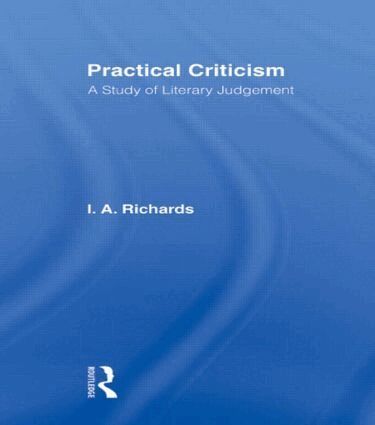 I. A. Richards, John Constable - Practical Criticism V 4, Häftad