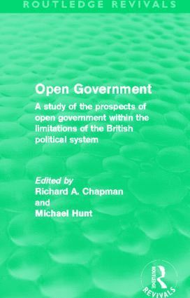 bokomslag Open Government (Routledge Revivals)