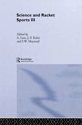 Jean-Francois Kahn, Adrian Lees, Ian Maynard - Science and Racket Sports III, Häftad