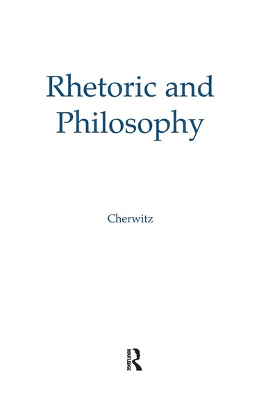 bokomslag Rhetoric and Philosophy