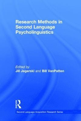 bokomslag Research Methods in Second Language Psycholinguistics