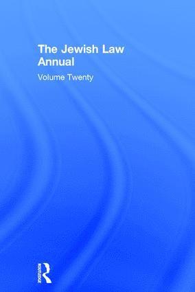 Jewish Law Annual Volume 20 1