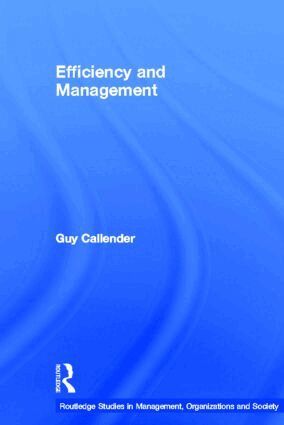 Guy Callender - Efficiency and Management, Häftad