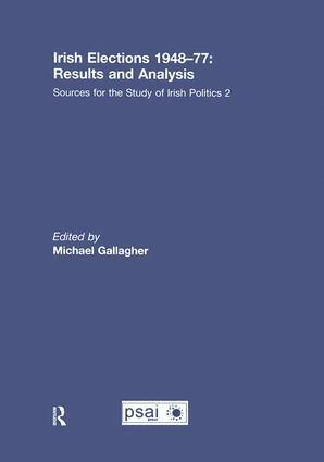 Michael Gallagher - Irish Elections 1948-77: Results and Analysis, Inbunden