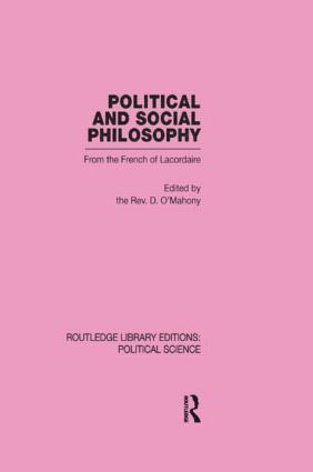 bokomslag Political and Social Philosophy (Routledge Library Editions: Political Science Volume 30)