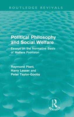 bokomslag Political Philosophy and Social Welfare (Routledge Revivals)