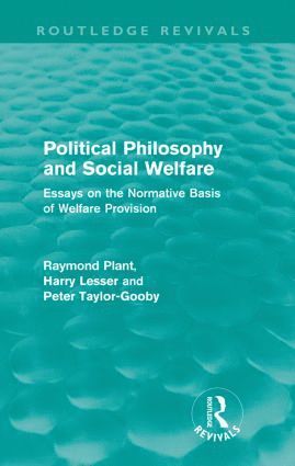 bokomslag Political Philosophy and Social Welfare (Routledge Revivals)