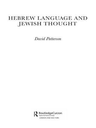 David Patterson - Hebrew Language and Jewish Thought, Häftad
