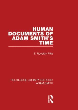 bokomslag Human Documents of Adam Smith's Time