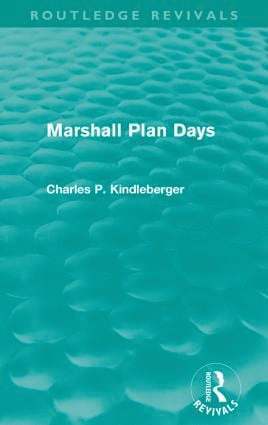 Charles P. Kindleberger - Marshall Plan Days (Routledge Revivals), Häftad