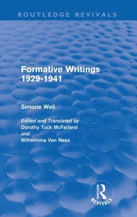 Formative Writings (Routledge Revivals) 1