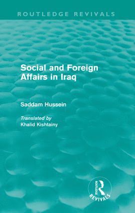 Saddam Hussein - Social and Foreign Affairs in Iraq (Routledge Revivals), Häftad