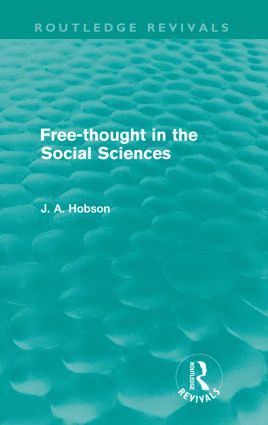 bokomslag Free-Thought in the Social Sciences (Routledge Revivals)