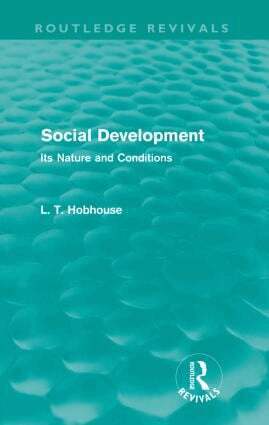 L. T. Hobhouse - Social Development (Routledge Revivals), Häftad