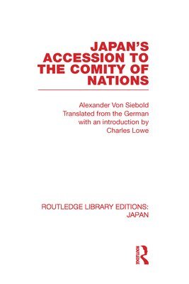 Japan's Accession to the Comity of Nations 1