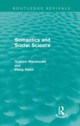 bokomslag Semantics and Social Science