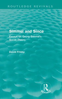 bokomslag Simmel and Since (Routledge Revivals)