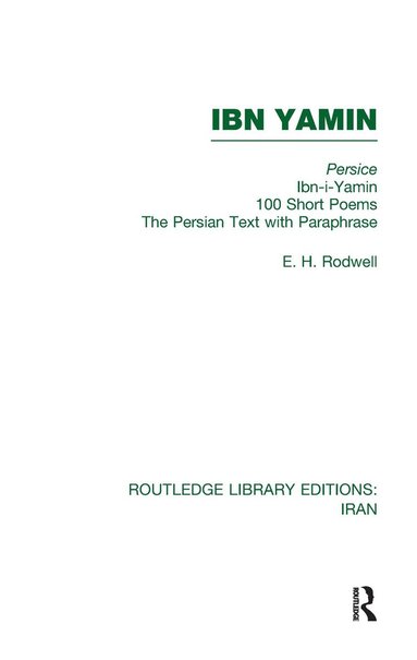 bokomslag Ibn Yamin (RLE Iran B)