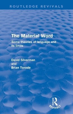 bokomslag The Material Word (Routledge Revivals)