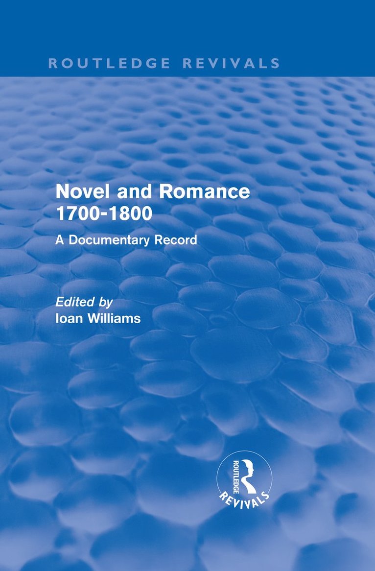 Novel and Romance 1700-1800 (Routledge Revivals) 1