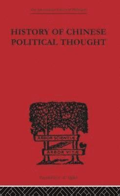 History of Chinese Political Thought 1