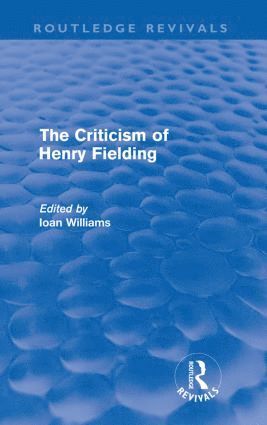 bokomslag Criticism of Henry Fielding