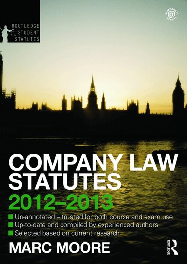 Marc Moore - Company Law Statutes 2012-2013, Häftad