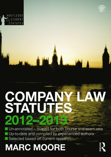 bokomslag Company Law Statutes 2012-2013