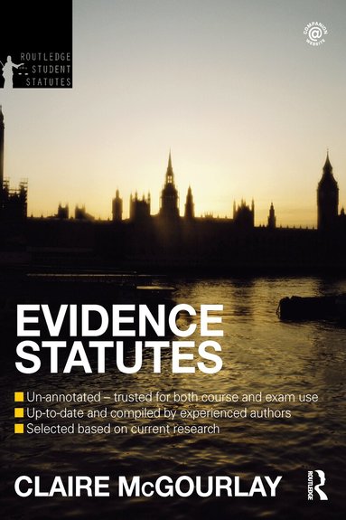 Douglas Cracknell, Claire McGourlay, Matthew Hall - Evidence Statutes 2012-2013, Häftad