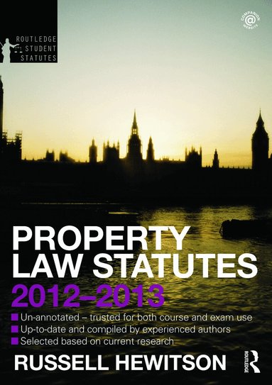 Russell Hewitson - Property Law Statutes 2012-2013, Häftad